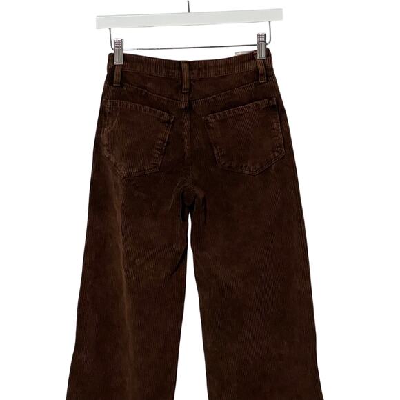 L'AGENCE WOMENS SIZE 23 SCOTTIE WIDE LEG CORDUROY JEANS IN SADDLE BROWN NEW - Picture 9 of 16